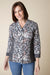 Driftwood Leaf Print Princess Seam Shirt