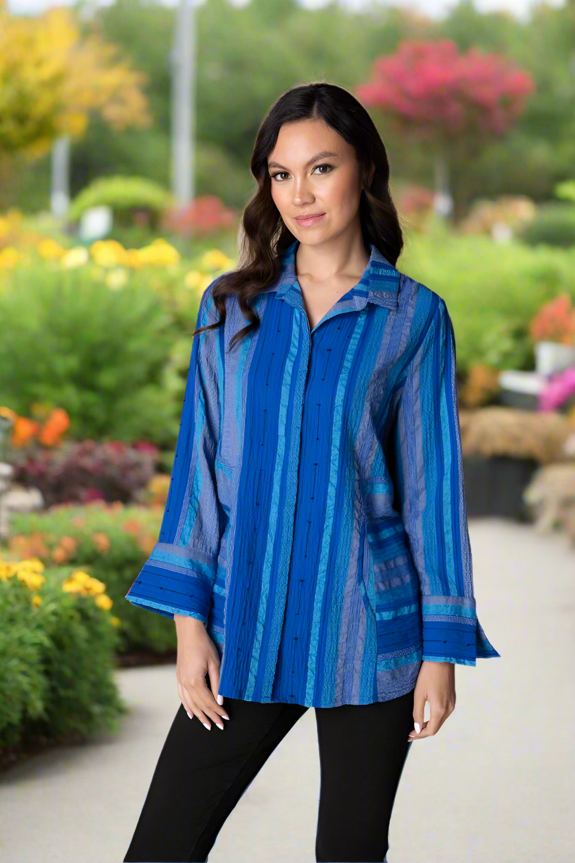 Cobalt Peruvian Stripes Shirt