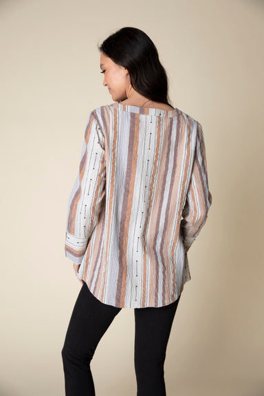 Ginger Peruvian Stripes Pullover Shirt