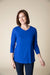 Sapphire V-neck Fleece Top