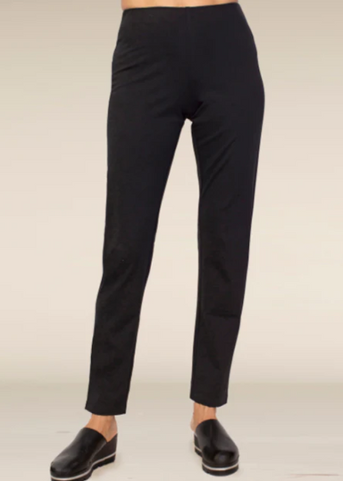 Black Luxe Ponte Slim Pant 28" Inseam