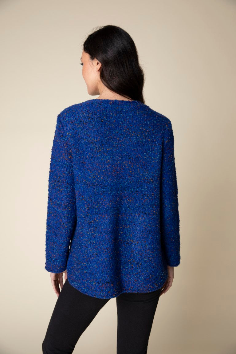 Sapphire Confetti V-neck Sweater