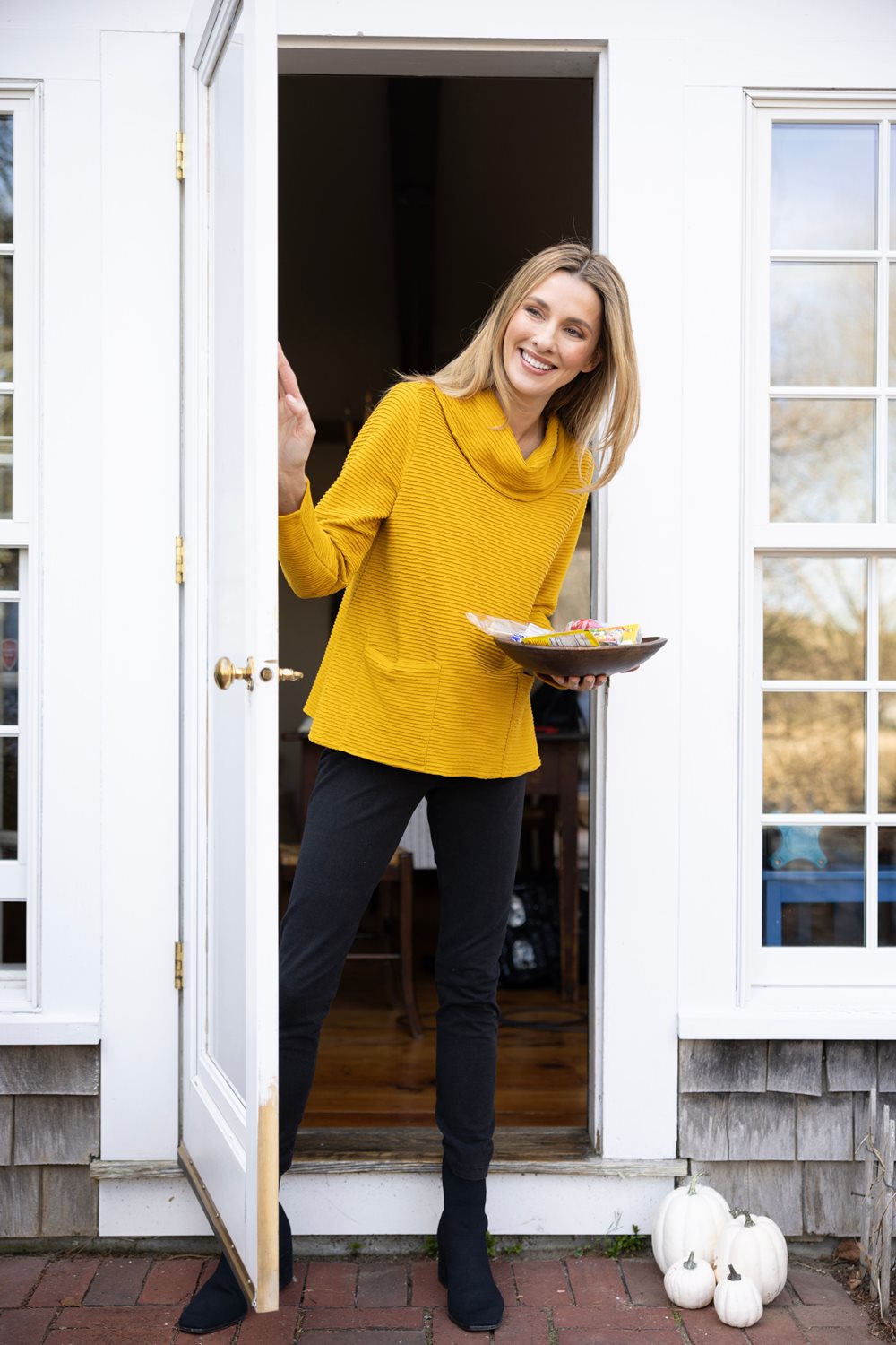 Honey Cowl Neck Pocket Top