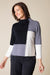 Black & White Colorblock Mock Neck