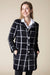 Black Windowpane Jacquard Car Coat