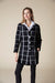 Black Windowpane Jacquard Car Coat