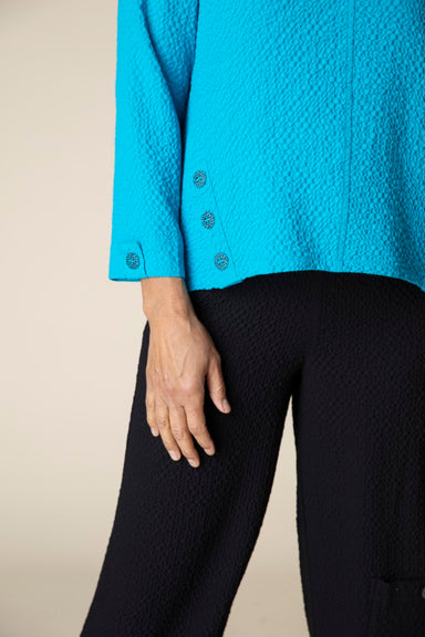 Capri Blue Crinkle Pullover