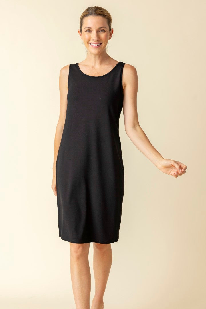 Black Travel Knit Short Everything Dress Black Travel Knit Short Everything Dress