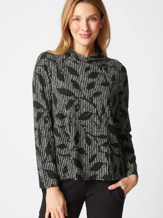 Core Travel Knit Wrap Neck Top