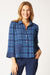 Navy Mixed Plaid Pocket Shirt