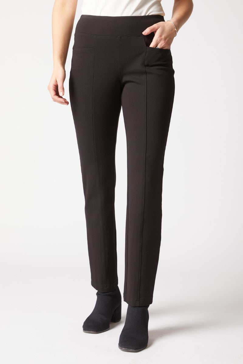 Habitat Luxe Ponte Pull-On Pants — Black