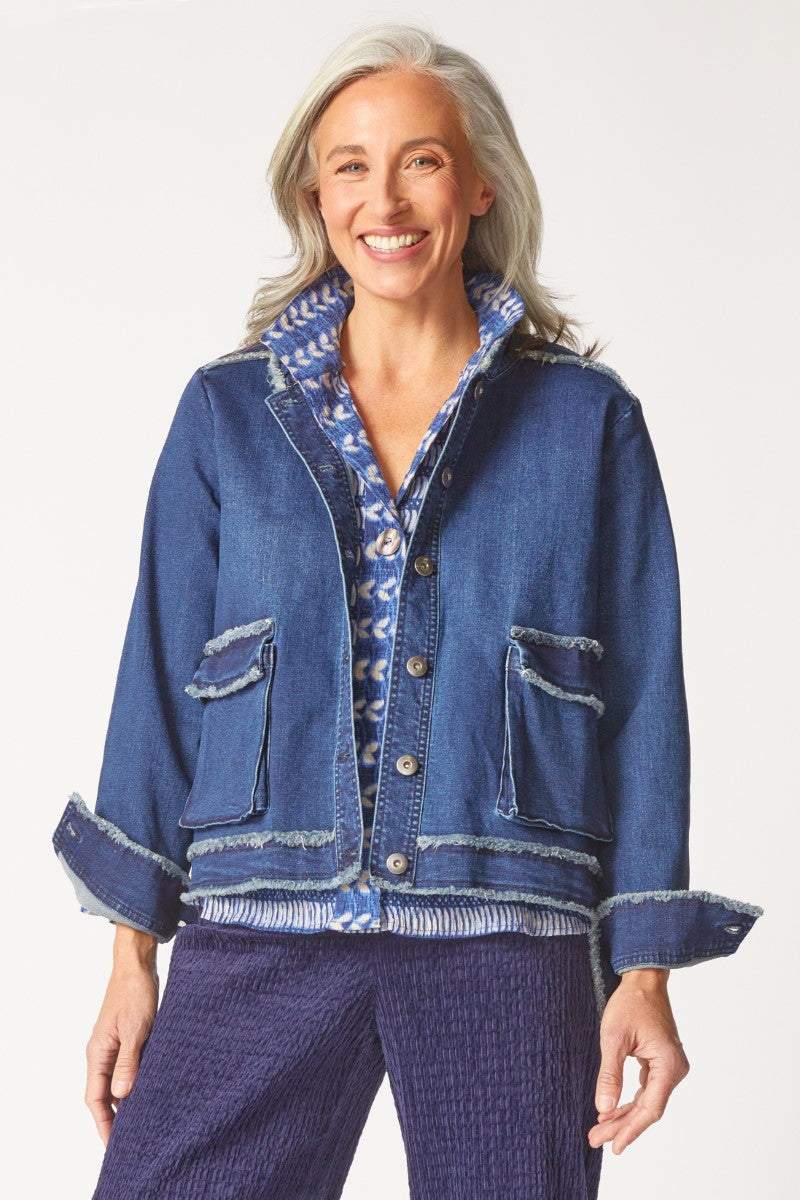 Dark Denim Cargo Jacket