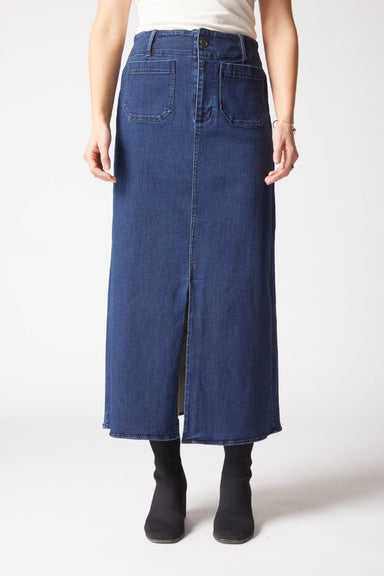 Dark Denim Straight Skirt
