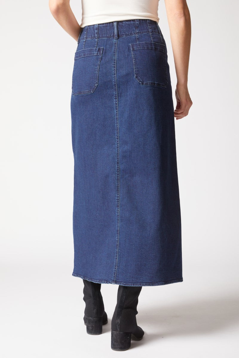 Dark Denim Straight Skirt
