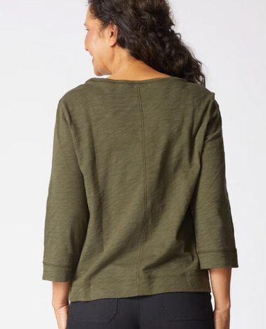 Forest Coverstitch Boatneck Tee