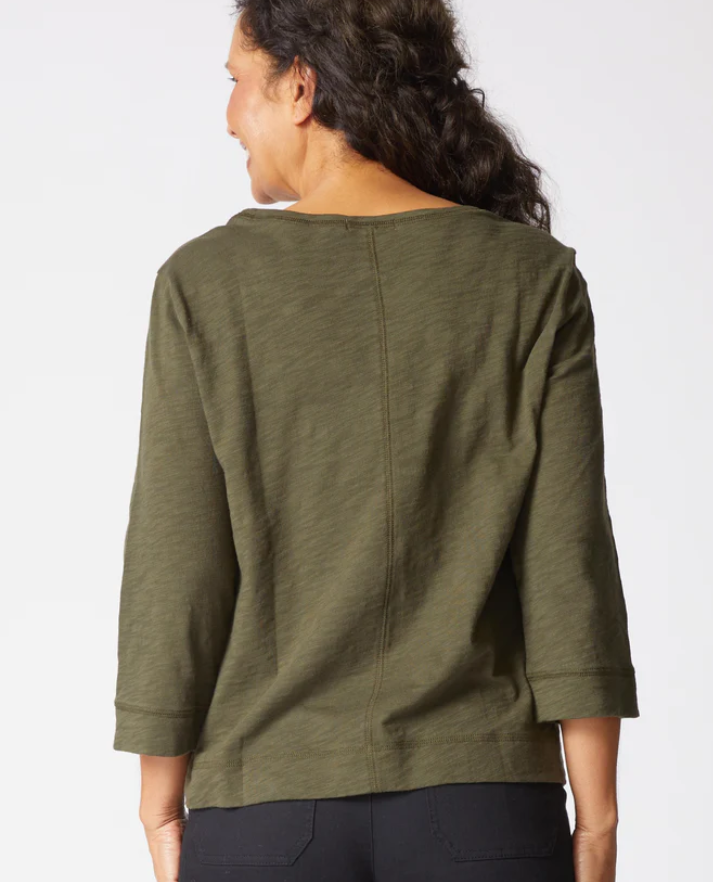 Forest Coverstitch Boatneck Tee