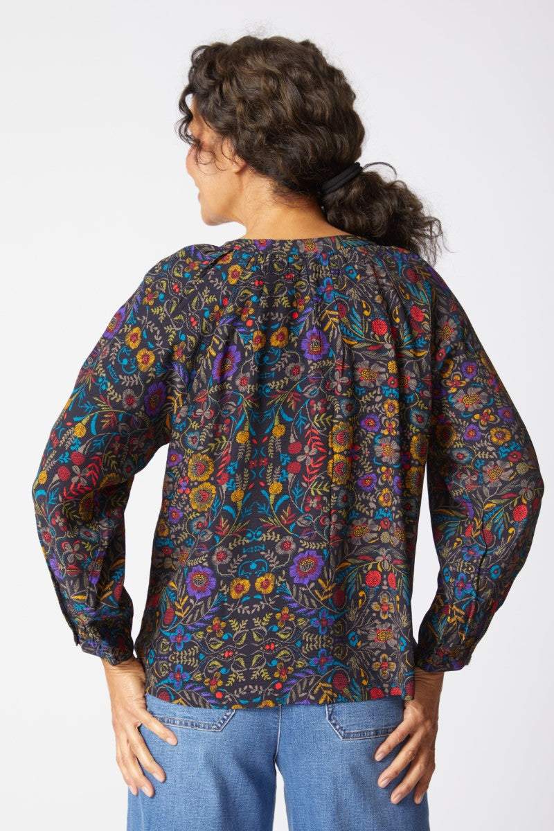 Dark Floral Print Romance Shirt