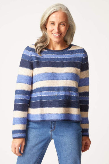 Blue & Cream Nordic Stripe Sweater