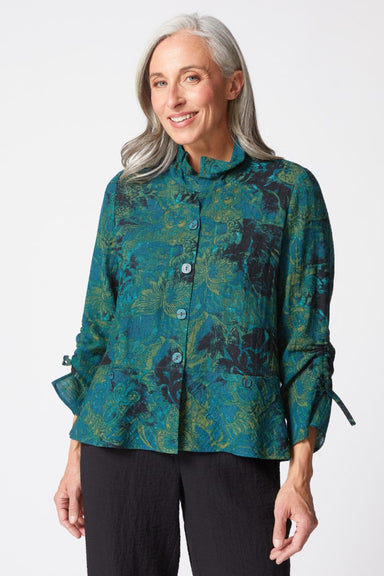 Green Floral Print Event Shirt