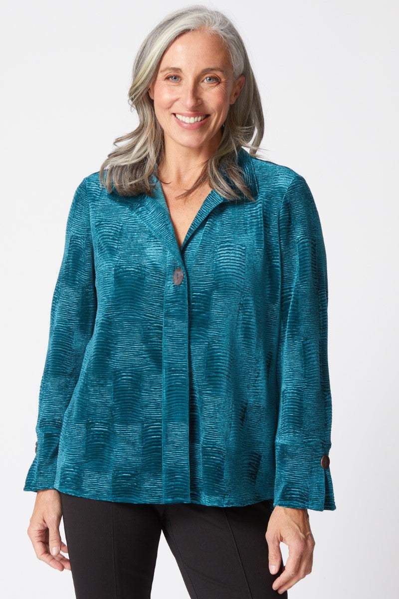 Juniper Crinkle Velvet Shirt