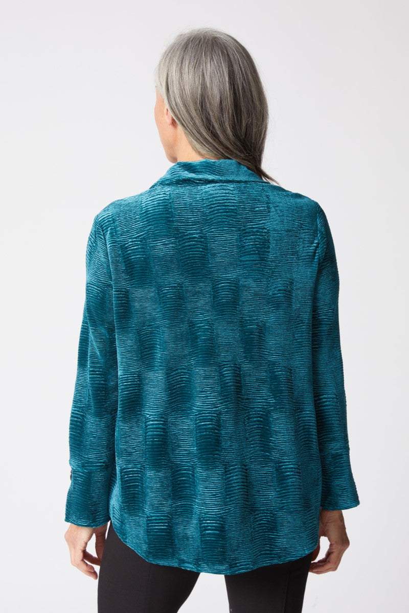 Juniper Crinkle Velvet Shirt