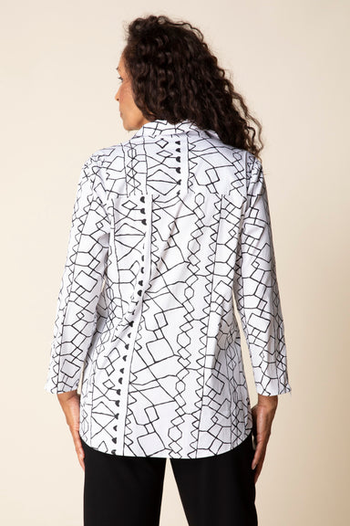 Zip Pocket Print Travel Shirt