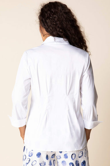 White Seamed Travel Shirt