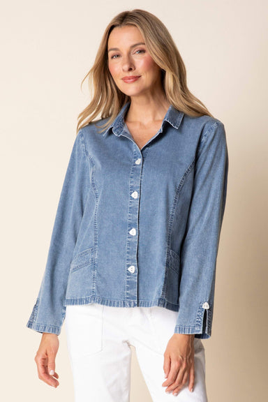 Light Denim Travel Shirt Jacket