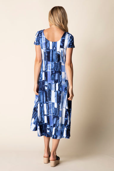 Midnight Brush Stroke Swing Dress