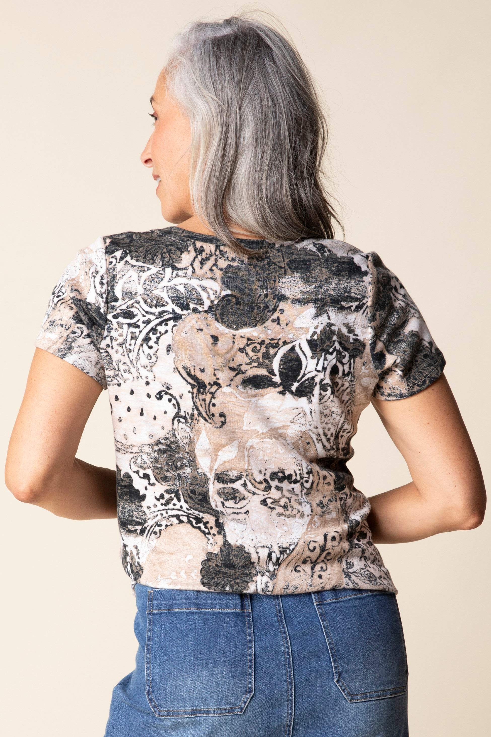 Willow Cozy Rib Print Tee