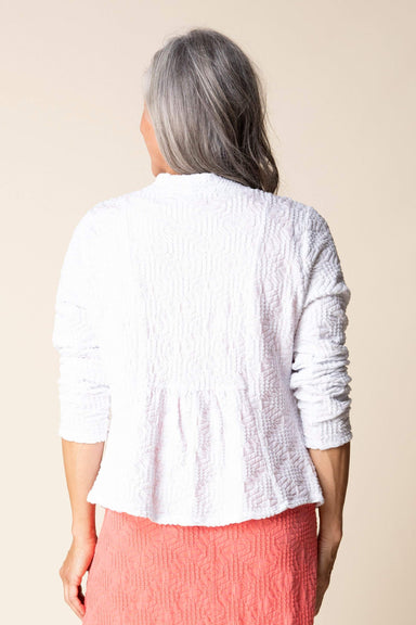 White Sunburst Knit Cardi