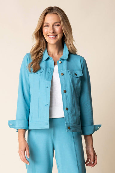 Dewdrop Cotton Knit Jean Jacket