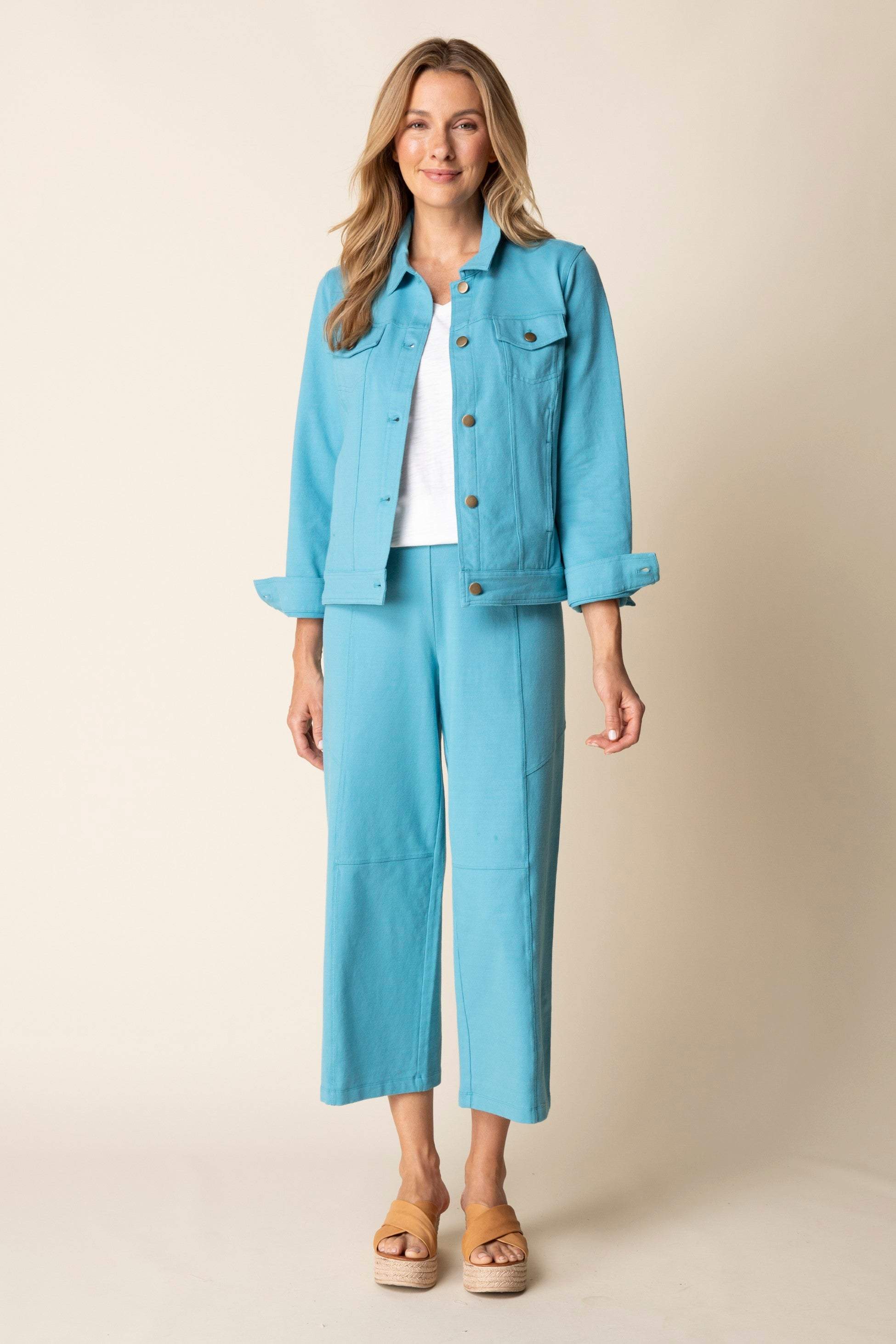 Dewdrop Cotton Knit Jean Jacket