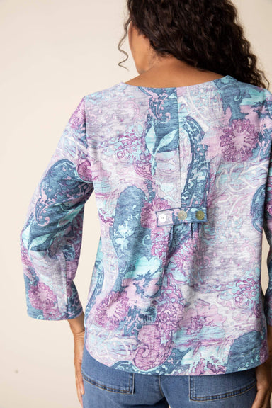 Topaz Medley Pleat Back Pullover