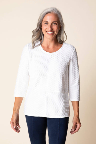 White Newport Knit Top