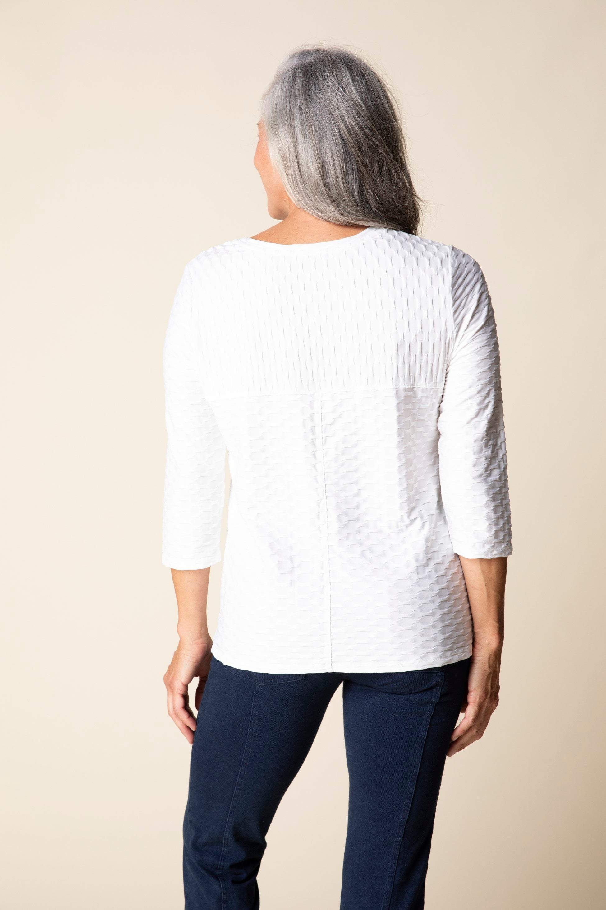 White Newport Knit Top