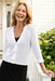 Habitat Open Crochet Crop Sweater — Button Front V-Neck