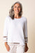 White Boardwalk Mosaic Pullover Sweater