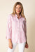 Coral Stripe Button Front Shirt