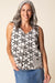 Willow Crinkle Crepe Floral Mix Tank