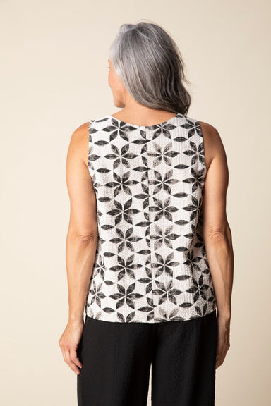 Willow Crinkle Crepe Floral Mix Tank