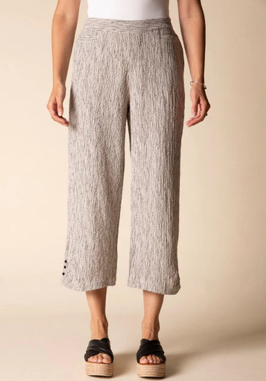 Willow Crinkle Crepe Button Capri