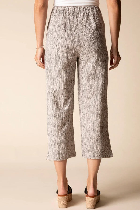 Willow Crinkle Crepe Button Capri