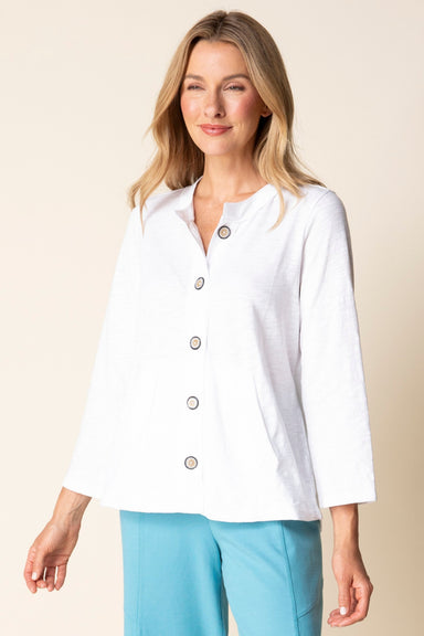 White Pleat Back Jacket