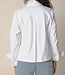 White Etched Flower Pleat Back Jacket