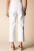 White Etched Flower Crop Jeans