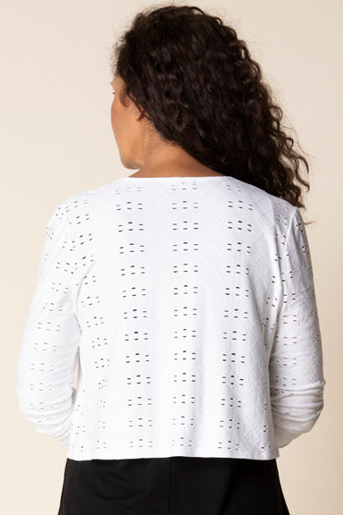 White Eyelet Blooms Jacket