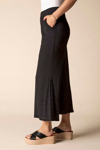 Black Eyelet Blooms Pant