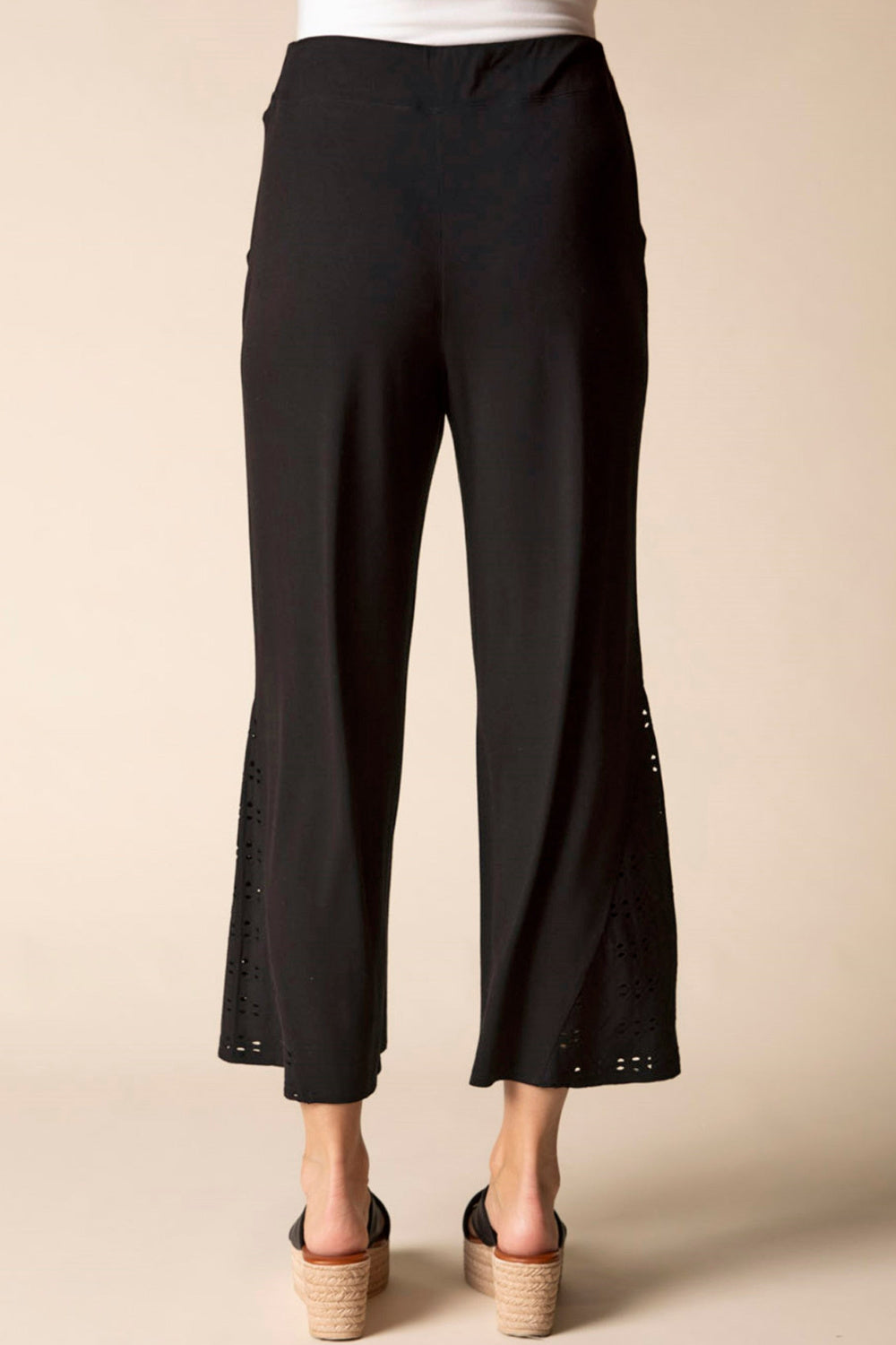 Black Eyelet Blooms Pant
