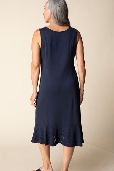 Midnight Navy Eyelet Blooms Dress